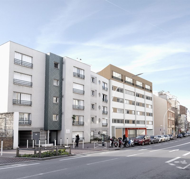 Perspective du projet de surélévation à Montrouge